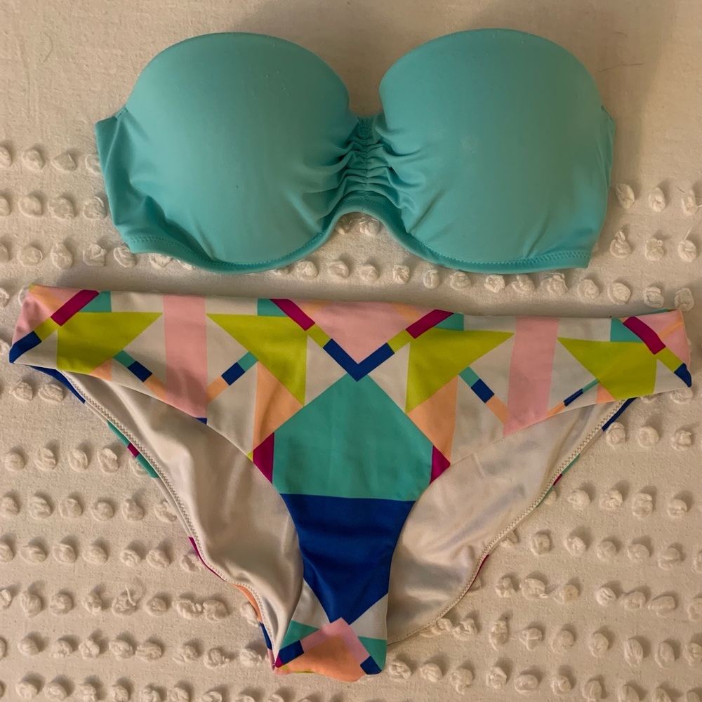 Victoria Secret Bandeau Bikini Top and Bottom